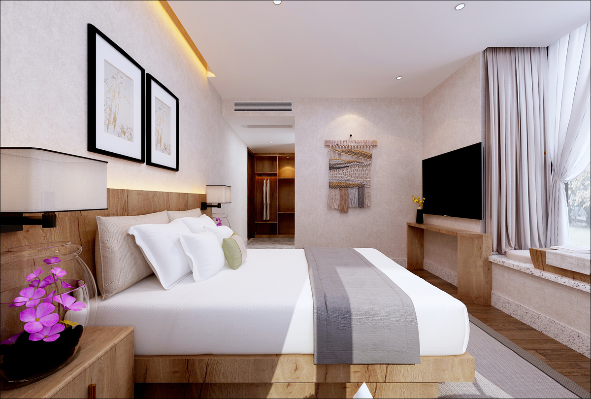 巢湖厵村民宿現(xiàn)代田園風格民宿設計裝修(圖1)