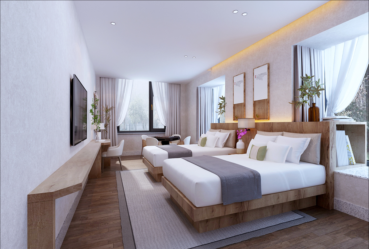 巢湖厵村民宿現(xiàn)代田園風格民宿設計裝修(圖4)