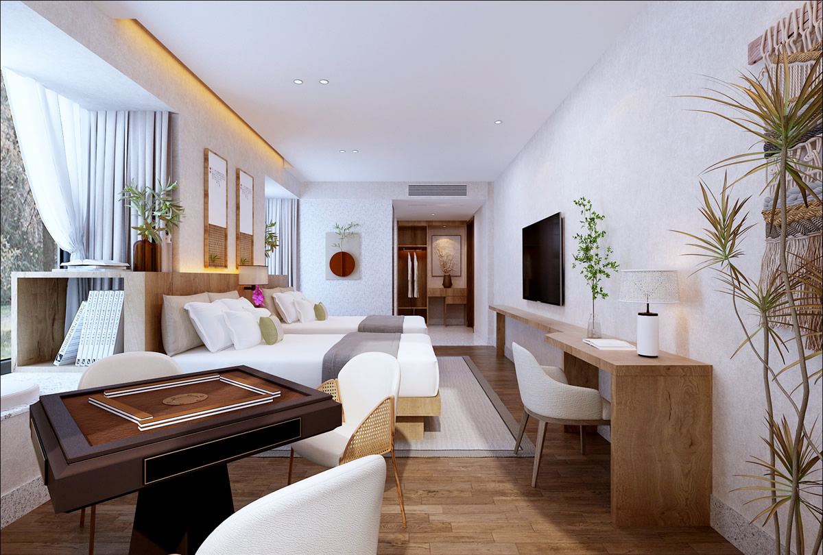 巢湖厵村民宿現(xiàn)代田園風格民宿設計裝修(圖5)