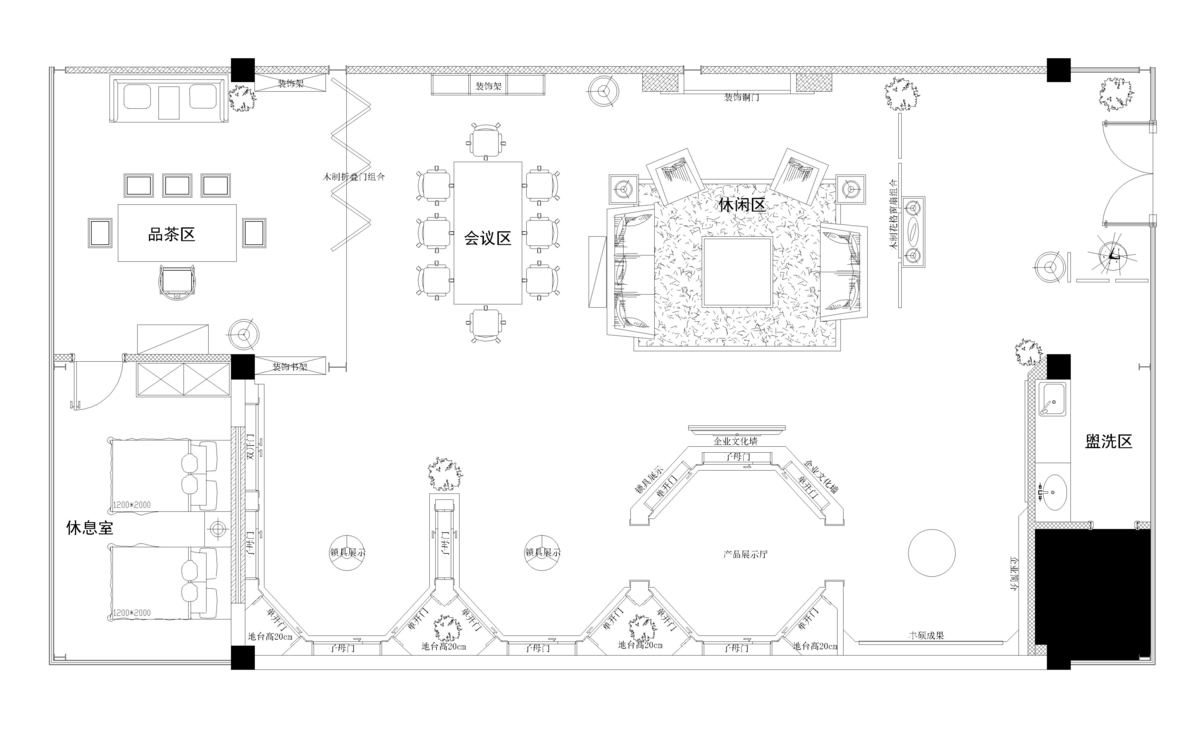 合肥長(zhǎng)江180步陽(yáng)門200平方工業(yè)風(fēng)展廳裝修設(shè)計(jì)項(xiàng)目(圖1)