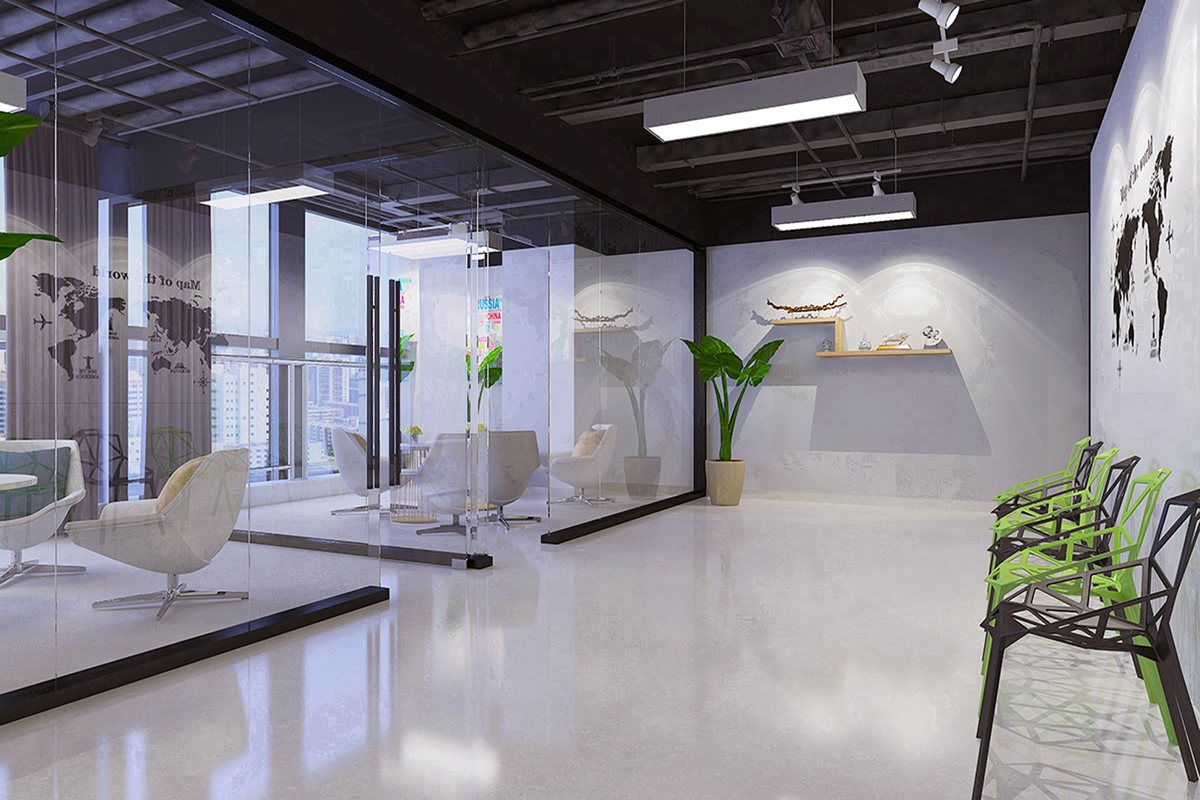 安徽國(guó)科2500平工業(yè)風(fēng)辦公空間裝修項(xiàng)目(圖1)