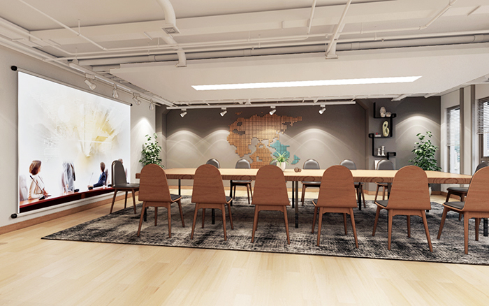 上海國科4200平辦公樓裝修設(shè)計(jì)案例(圖2)