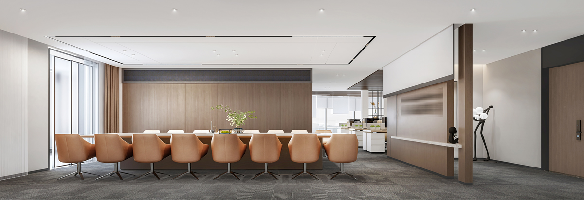 雷沃機械設(shè)備A區(qū)3000平新中式辦公樓裝修(圖3)