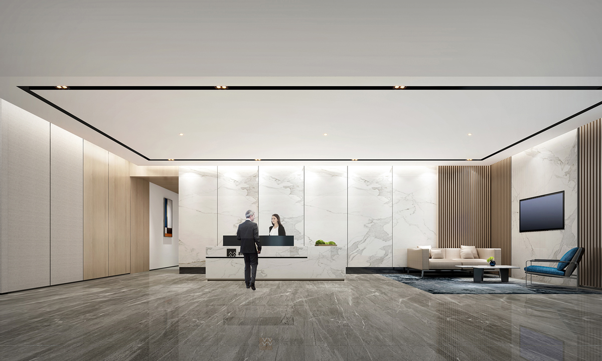 祥源廣場(chǎng)1000平方現(xiàn)代簡約風(fēng)辦公室裝修設(shè)計(jì)項(xiàng)目(圖1)