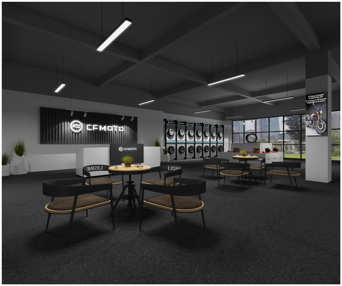 摩托車展廳-展廳裝修設計(圖3)